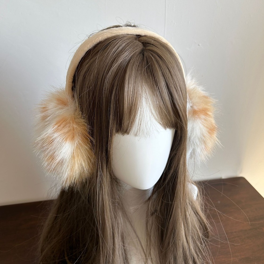 Earmuffs Foldable - ที่ปิดหูขนเฟอร์เทียมแบบนุ่ม Y2k ลายเสือดาว พับเก็บได้ กันลม ให้ความอบอุ่น
