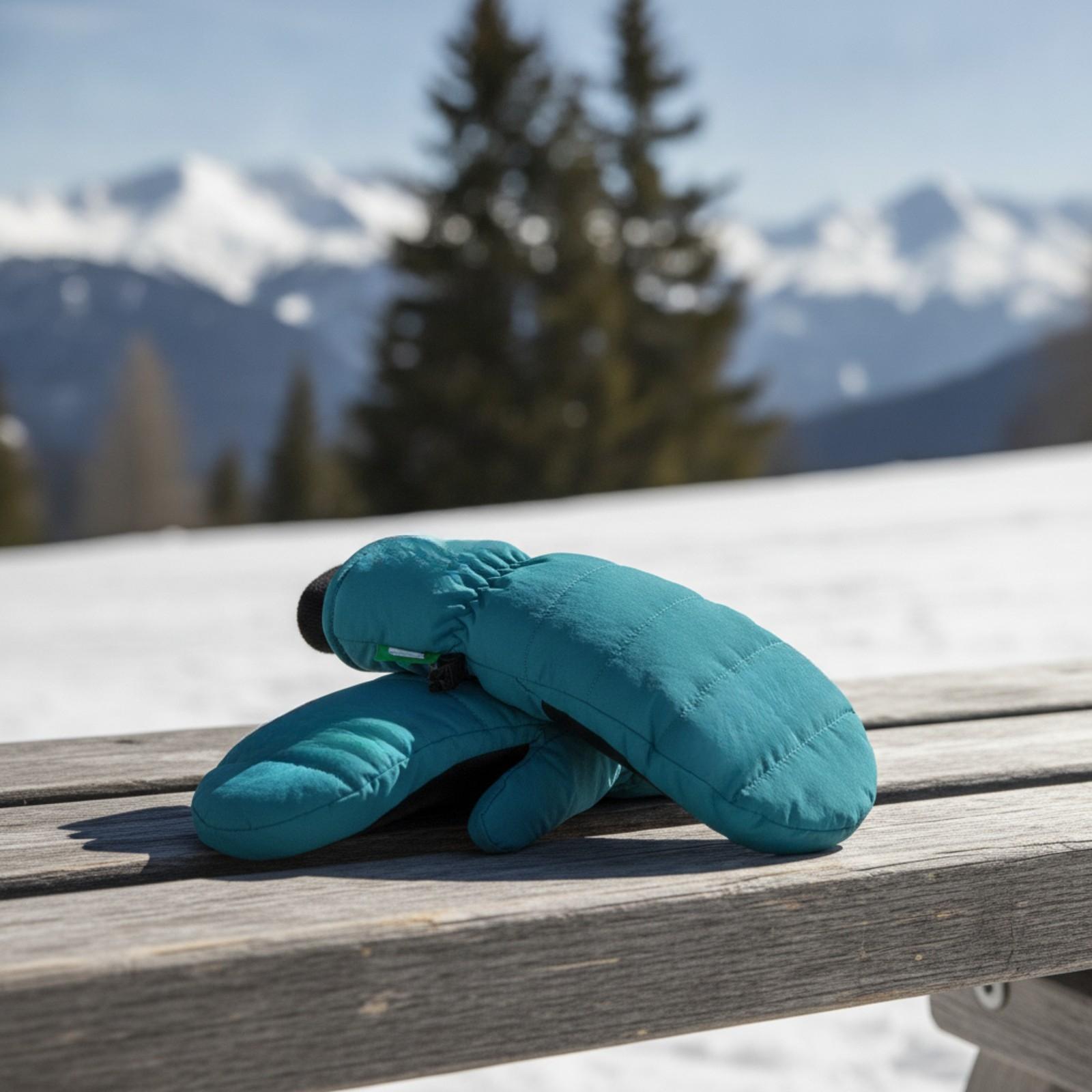 Snow Glove Insulated - ถุงมือสโนว์บอร์ดบุฉนวนกันความเย็น พร้อมสายรัดข้อมือปรับได้ สำหรับผู้ใหญ่ ทั้งชายและหญิง ถุงมือกันน้ำ กันลม