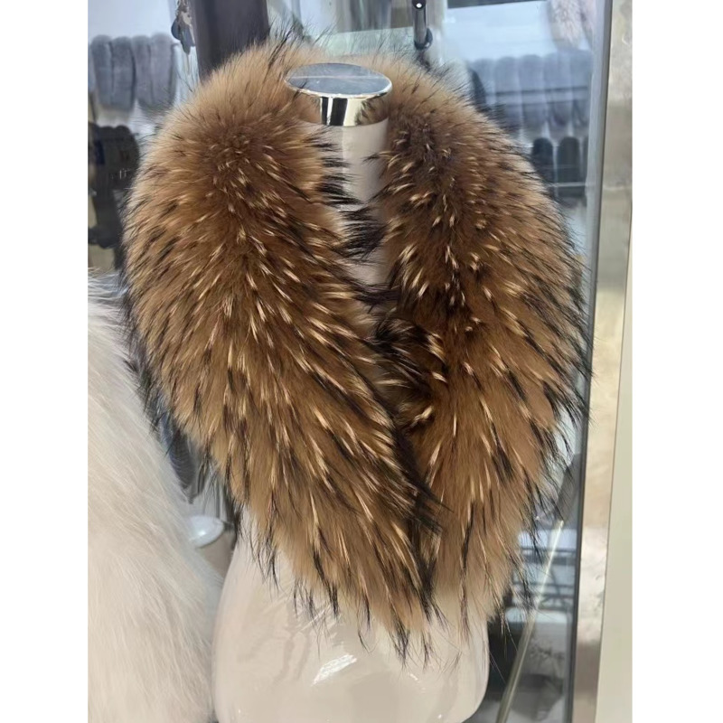 Shawl Wrap Winter - Raccoon ขนสัตว์หญิงฤดูหนาวขนสัตว์เสื้อแจ็คเก็ตผ้าคลุมไหล่ผู้หญิง Furry ขนสัตว์ผ้าพันคอคออุ่นผ้าพันคอขนสัตว์ธรรมชาติ