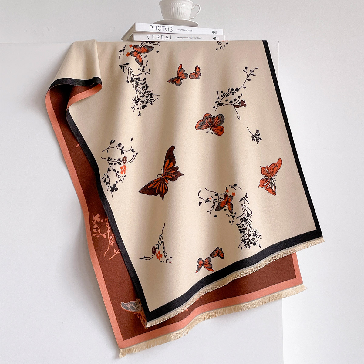 ผ้าพันคอแคชเมียร์เทียมสำหรับผู - Cashmere Pashmina Wrap บทวิจารณ์และราคา