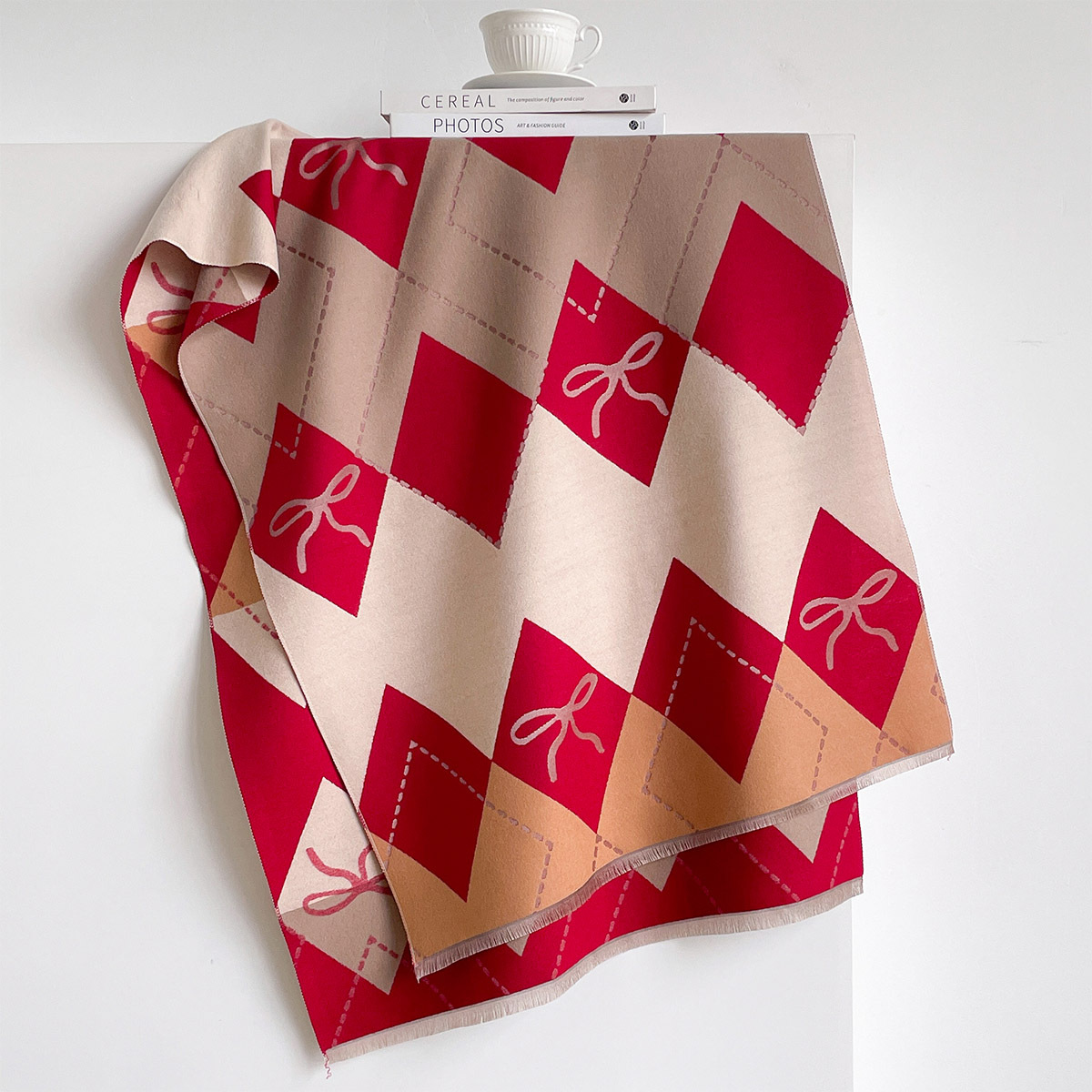ผ้าพันคอแคชเมียร์เทียมสำหรับผู - Cashmere Pashmina Wrap บทวิจารณ์และราคา