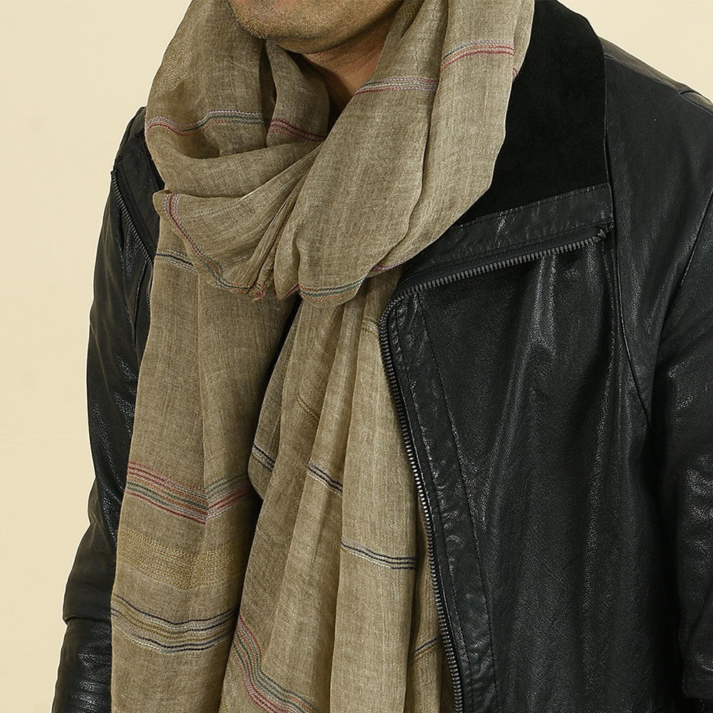 แฟชั่นผู้ชายผ้าพันคอผ้าฝ้ายผ้า - Wool Scarf Men บทวิจารณ์และราคา