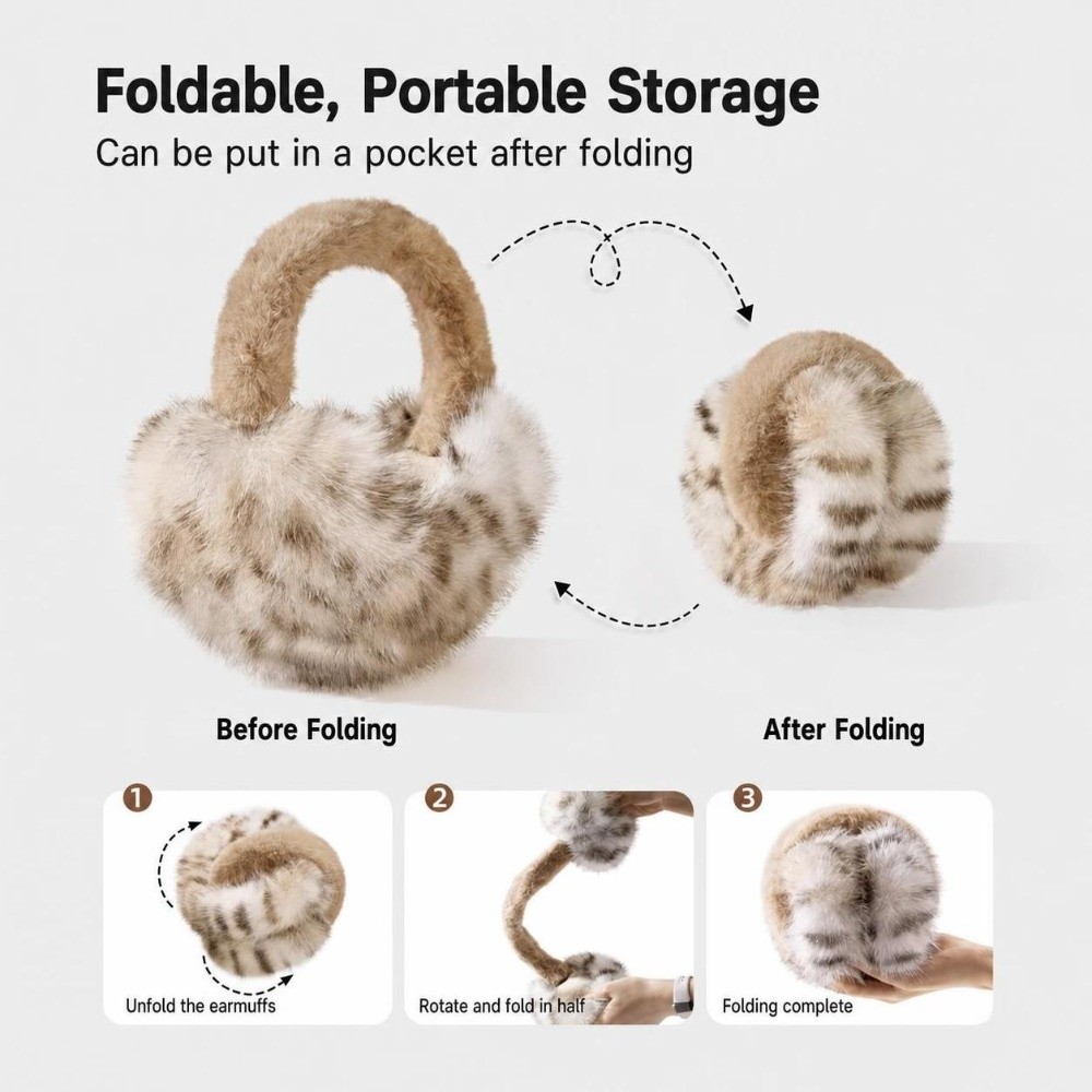ที่ปิดหูขนเฟอร์เทียมกันลมสไตล์ - Earmuffs Foldable บทวิจารณ์และราคา