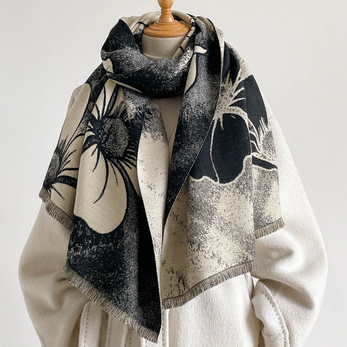 ผ้าพันคอแคชเมียร์เทียมสำหรับผู - Cashmere Pashmina Wrap บทวิจารณ์และราคา