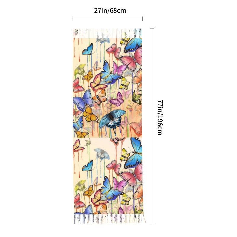 ผ้าพันคอแคชเมียร์ลายผีเสื้อสไต - Cashmere Pashmina Wrap บทวิจารณ์และราคา