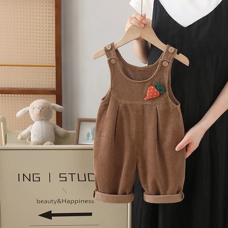 กางเกงเอี๊ยมเด็ก 1-4 ปี สำหรับ - Corduroy Pant Warm บทวิจารณ์และราคา